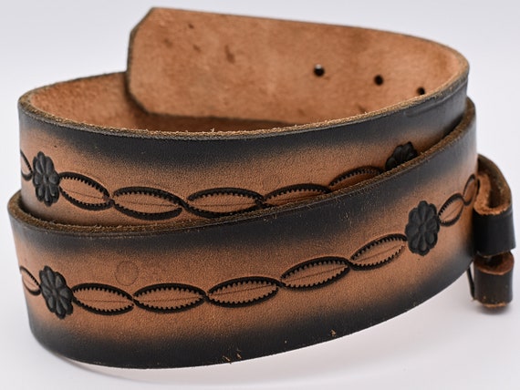 Vintage leather boho belt⭐️ Vintage Boho Leather Belt, Bohemian Belt, Gypsy Belt, Hippie  main image 4