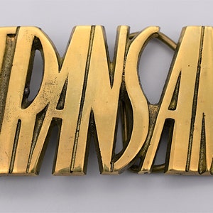 Transam Solid Brass 1970s Vintage Belt Buckle