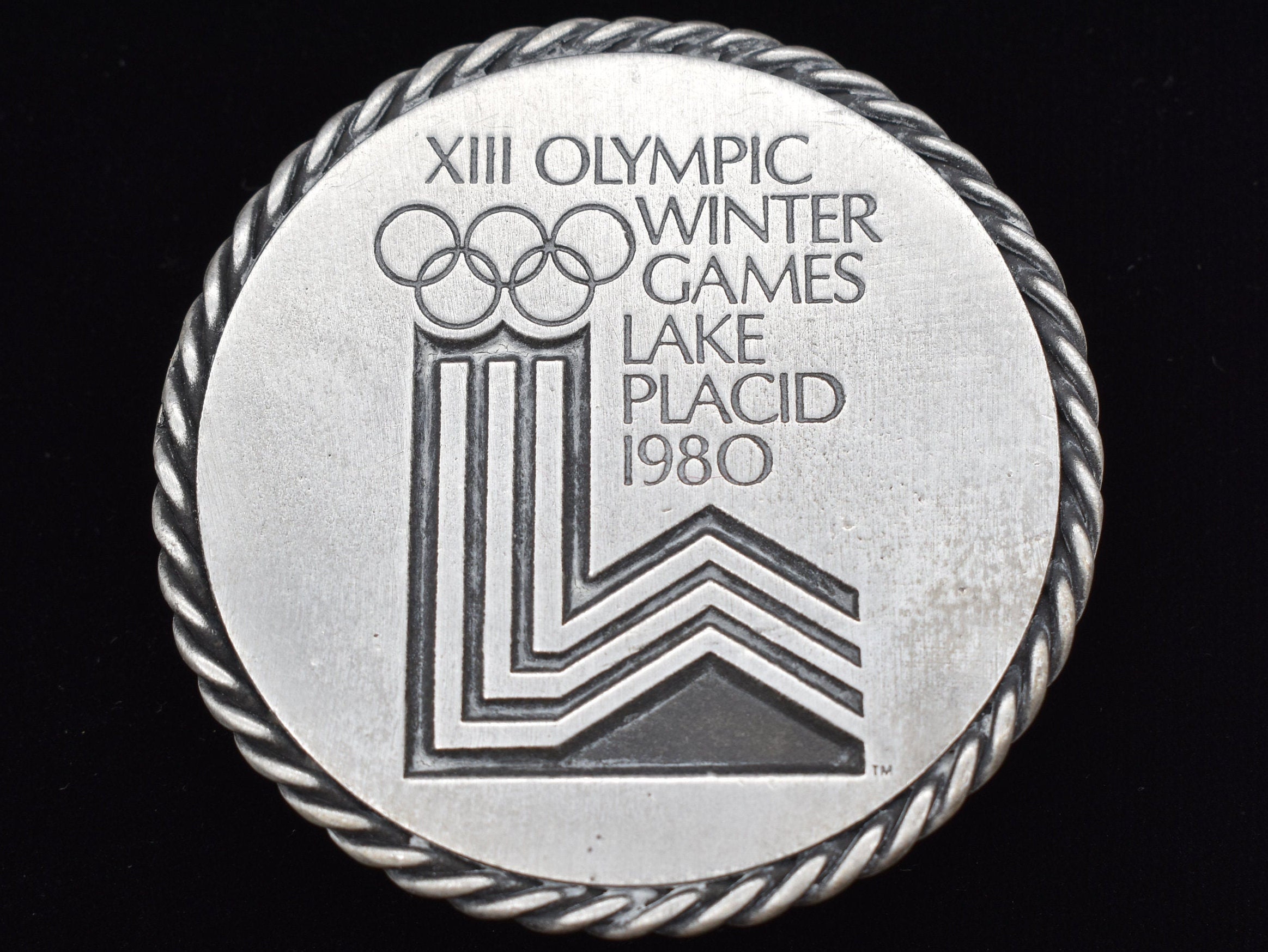 1980 Lake Placid Winter Games Olympics USA Vintage Pewter  display picture 3