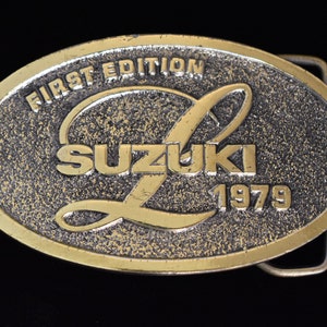 1979 Suzuki &quot;L&quot; Motorcycle First Edition Vintage Belt Buckle