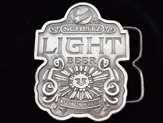 Schlitz Light Beer Lager Vintage Belt Buckle - image 1