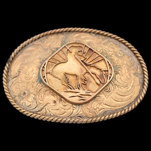 End of The Trail Motif Vintage Award Design Medals Belt Buckle