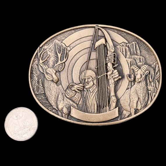 Solid Brass Compound Bow Hunter Archery Deer Buck… - image 3