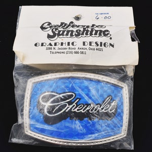 Chevrolet Vintage Belt Buckle New-Old-Stock California Sunshine Graphic Designs Prism