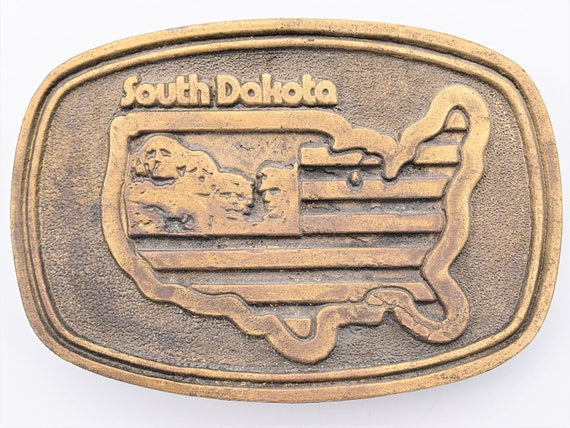 South Dakota Mount Rushmore Vintage Belt Buckle