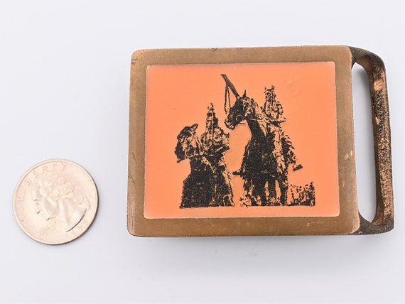 Masterworks Solid Brass Native Americans Horsebac… - image 4