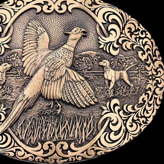 Solid Brass Ringneck Pheasant Rooster Flush Bird … - image 4