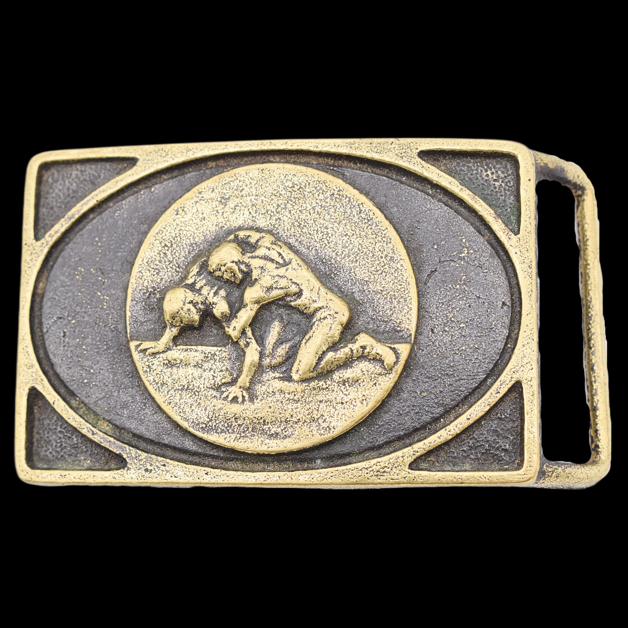 Solid Brass Wrestlers Greco-roman Wrestling Olympic Sport  display picture 3