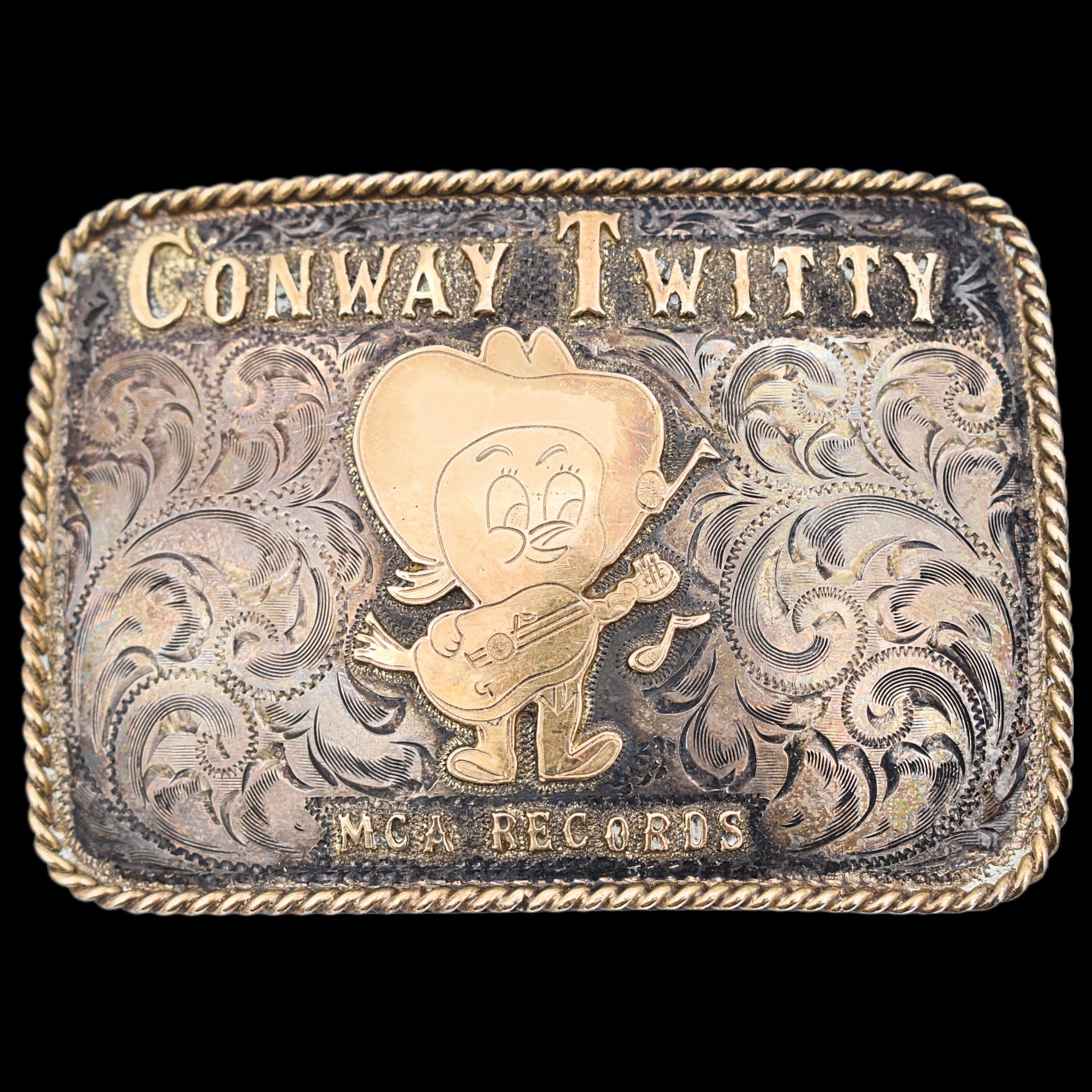 Montana Silversmiths Buckle Monogram R Silver Gold Plated Western - Ruby  Lane