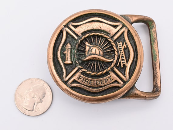 Tech Ether Guild Fire Department Solid Brass Vint… - image 3