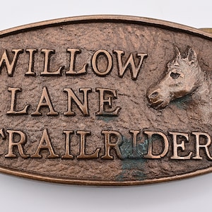 Willow Lane Trailriders Solid Brass Vintage Belt Buckle