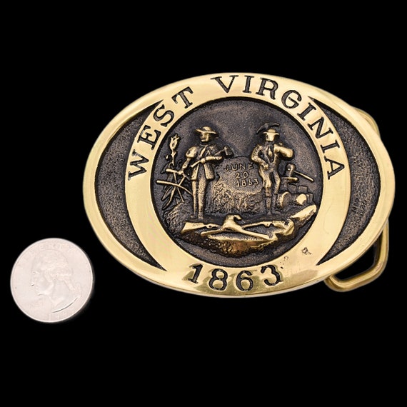 Solid Brass West Virginia State Seal Heritage Min… - image 4