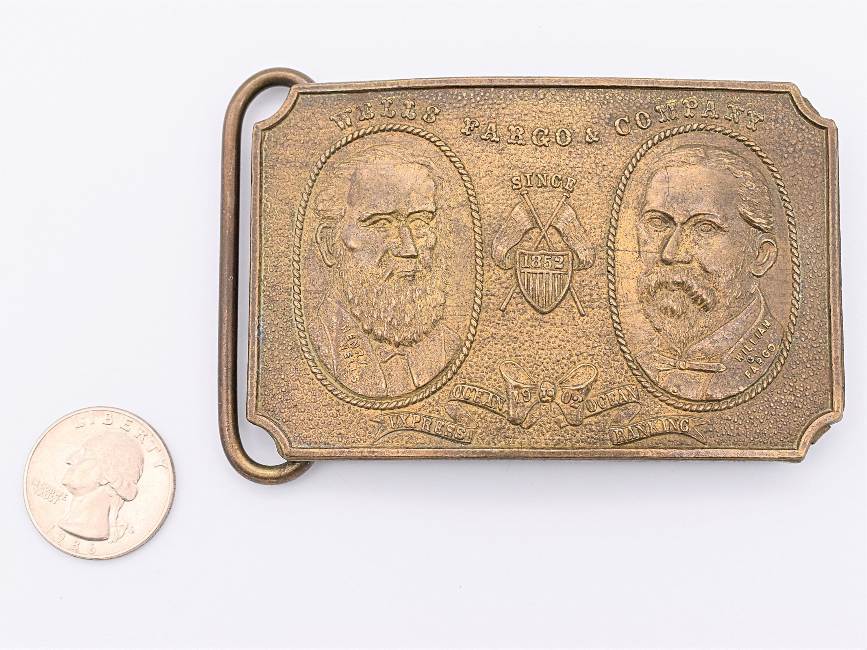 Wells Fargo & Co. Fairchild Original/fake Tiffany Solid Brass