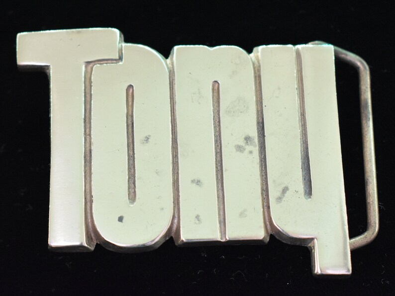 Tony Name Solid Brass Vintage Belt Buckle