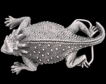 Horned Toad Lizard Belt Buckle