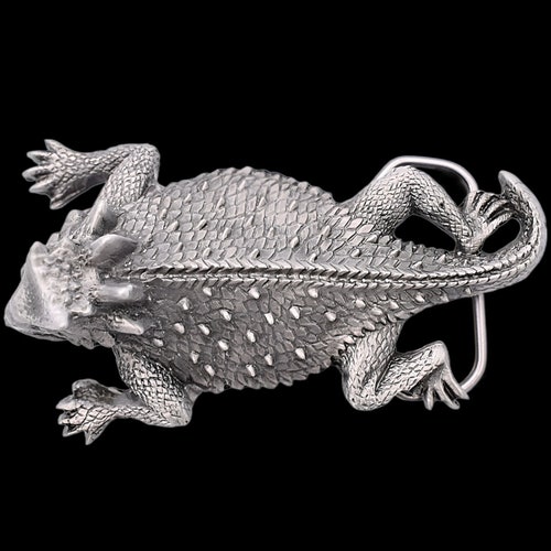 Great American Horned Toad Jeweled Pewter Belt Buckle ZAPATA-1606.png?v=1751312830&  main image 4