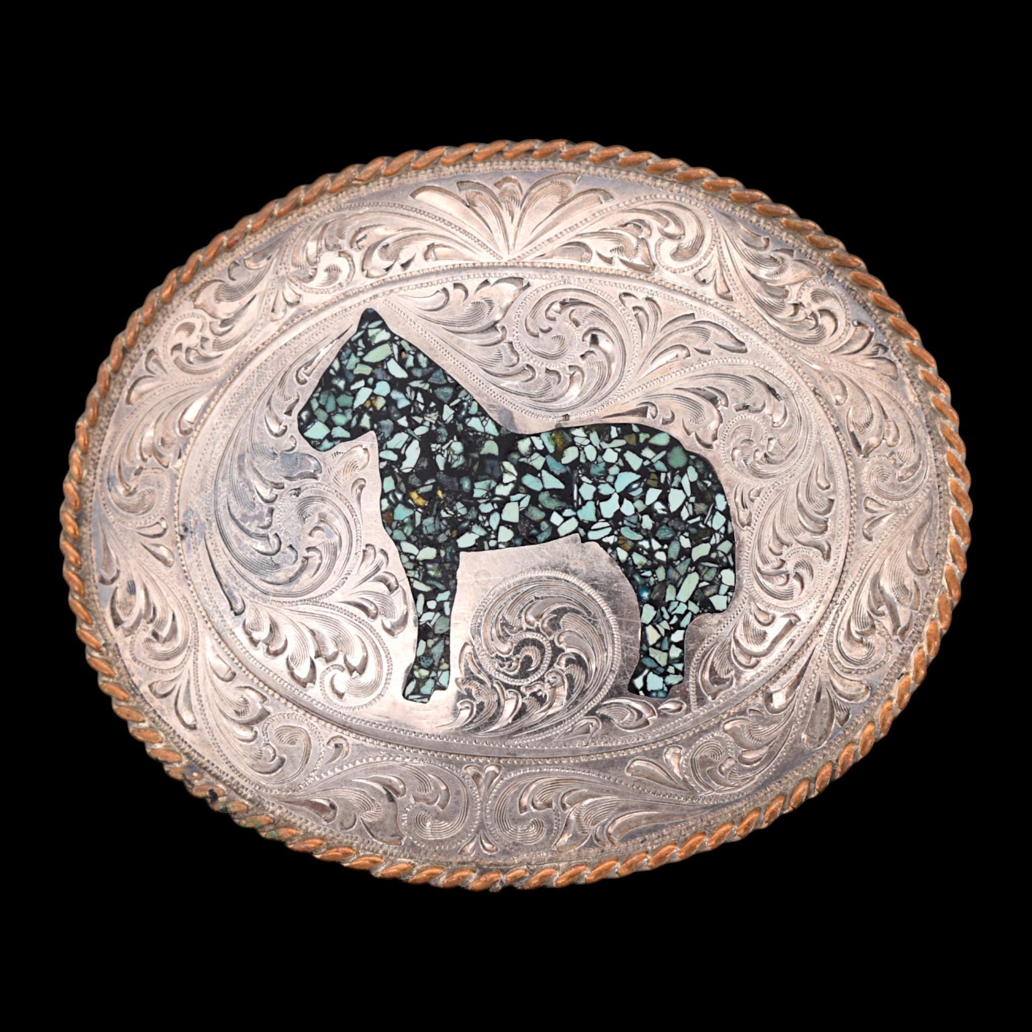 Vintage Silverado Buckle Silver PCQHA Circuit Champion 1999 Western Rodeo Horse Vintage Rodeo Belt Buckles products for sale | eBay main image 3