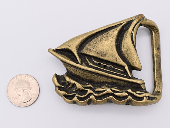 Solid Brass Sailing Ship Sailor Trinity Solid Bra… - image 3