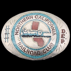 Northern California Railroad Club Vintage Belt Buckle