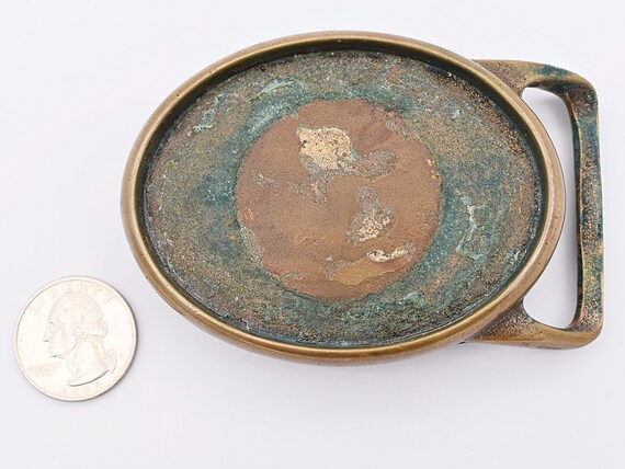 Tech Ether Guild Blank Solid Brass Vintage Belt B… - image 4