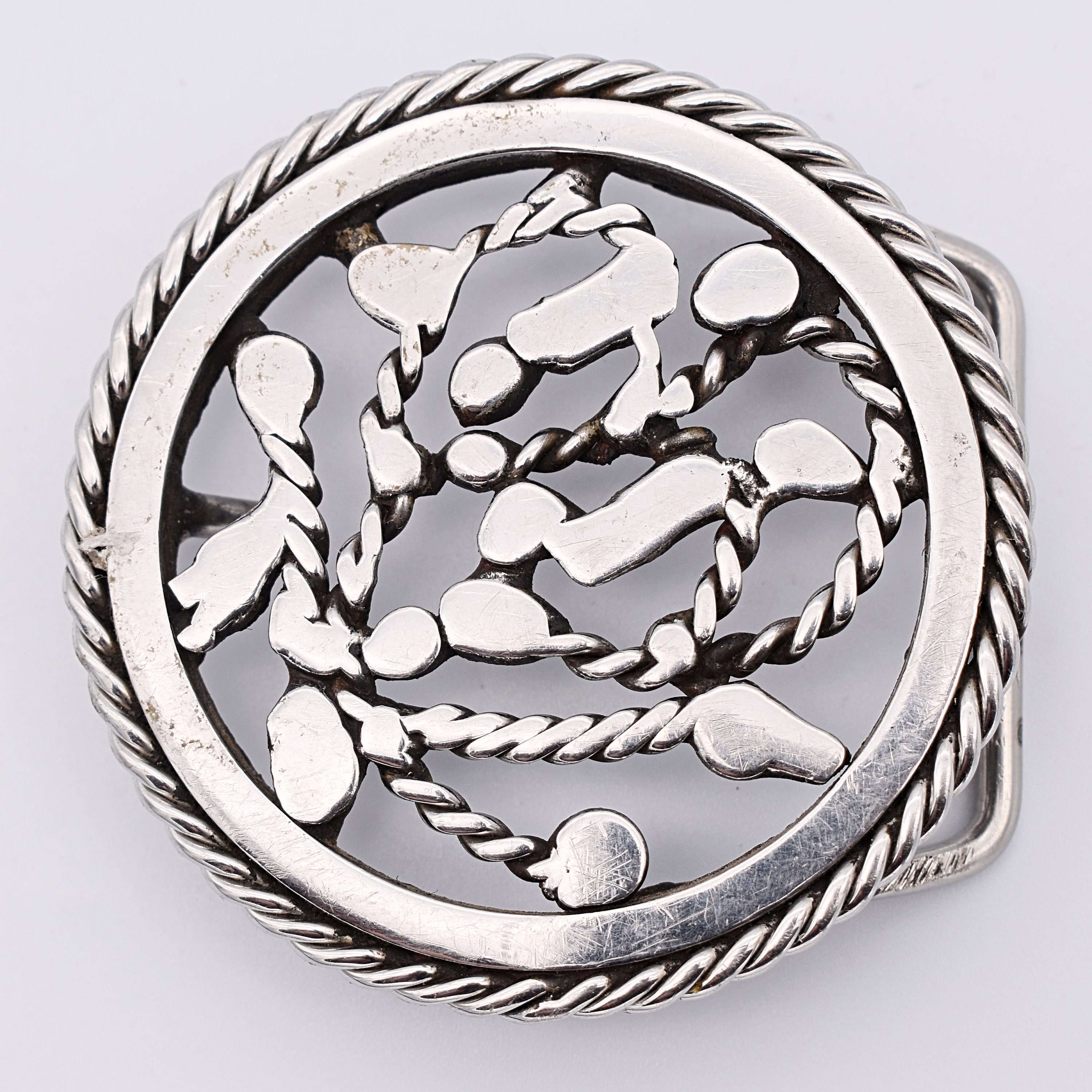 Steel Wire Abstract Handmade Vintage Belt Buckle - Etsy display picture 2