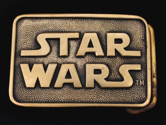 Star Wars Logo Script Solid Brass 1970s Vintage Be