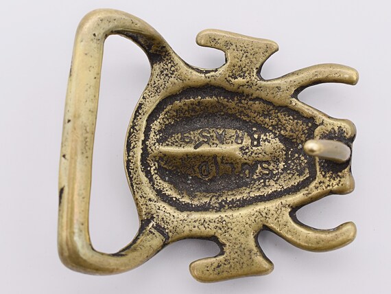 1970s Scarab Beetle Insect Bug Solid Brass 1970s … - image 2