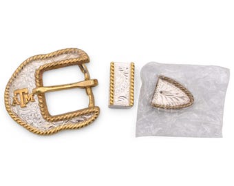 SMALL Texas A&M Aggies 3-Piece Ranger Style Vintage Belt Buckle Set by Award Design Medals