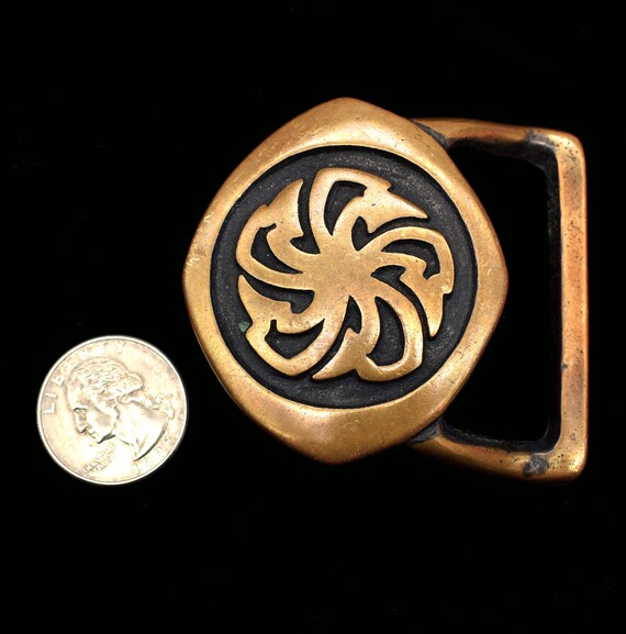 Tech Ether Guild "Pinwheel" Solid Brass Hippie 19… - image 3