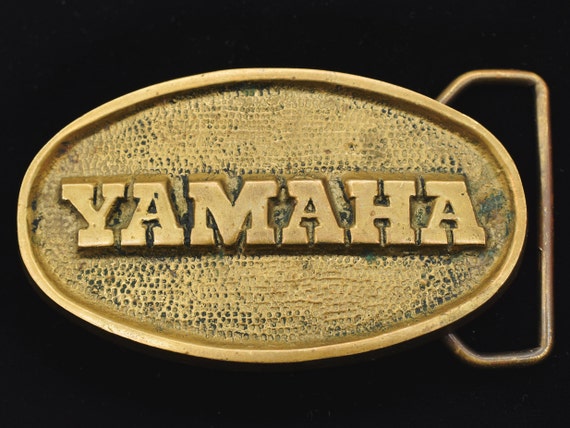 Yamaha Solid Brass 1970s Vintage Belt Buckle - image 1