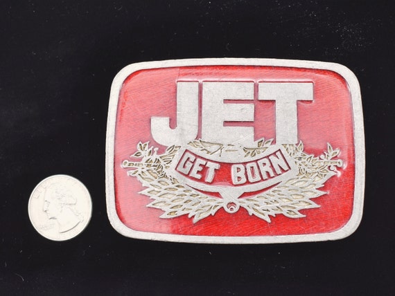 Jet Band Get Born Vintage Belt Buckle - image 3