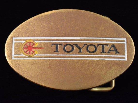 Toyota 1970s Solid Brass Vintage Belt Buckle