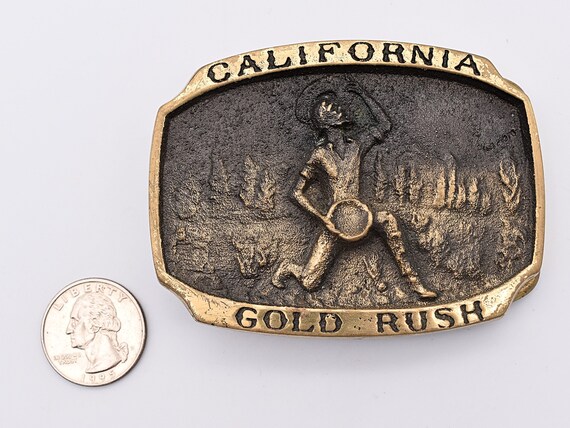 Solid Brass California Gold Rush Prospector Gold … - image 3