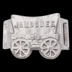 BSA Boy Scouts Jamboree 1953 Aluminum Casting Vintage Belt Buckle