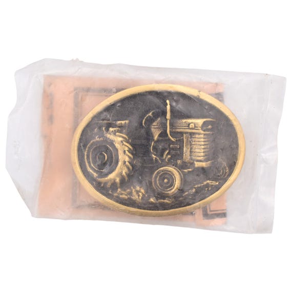 Solid Brass Tractor Farming Farmer Agriculture Ga… - image 1