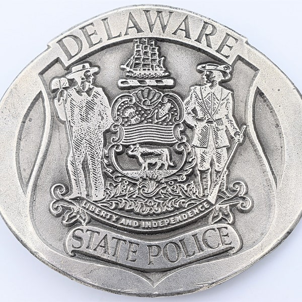 Delaware State Police Vintage Belt Buckle ~ Obsolete