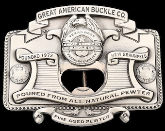 Beer Bottle Opener Great American Buckle Co. Vintage Belt Buckle