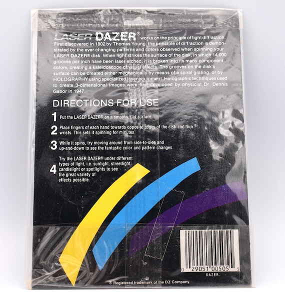 Laser Dazer Spinning Disk Vintage Toy Hologram Artwork Collectible