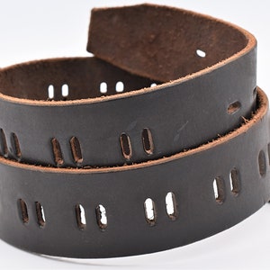 Vintage Leather Belt Size 38 ~ Brown Strap Hippie Boho Western Unisex
