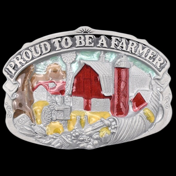Proud To Be A Farmer Belt Buckle