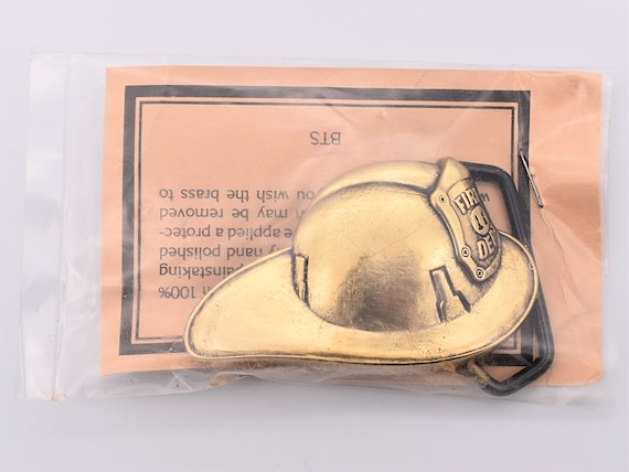 Solid Brass Fireman Firefighter Helmet NIP Sealed… - image 1