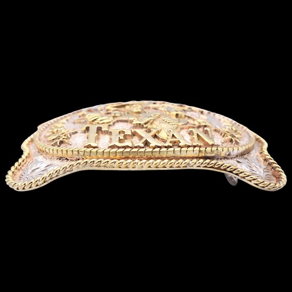 Native Texan Solid Brass Gold & Silver Plate Cowb… - image 3