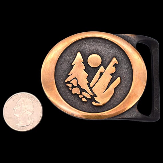 Tech Ether Guild "Aspen" Solid Brass Vintage Belt… - image 3