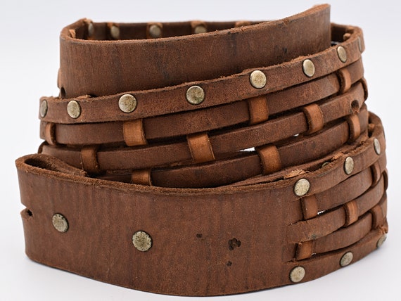 Size Large Woven Leather Belt Brown Braided Boho Western NEW Size Large Woven Leather Belt Brown Braided Boho Western NEW  main image 4