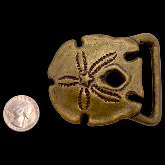 Solid Brass Sand Dollar Seashell Beach Flotsam Vi… - image 3