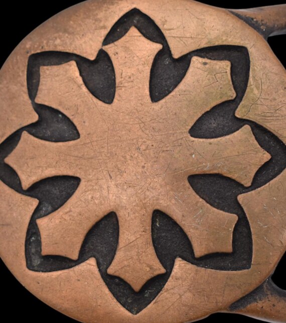 Tech Ether Guild Large Flake Solid Brass 1970s Hi… - image 4