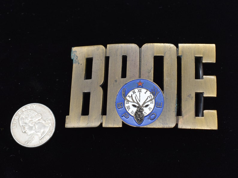 BPOE Society Elks Lodge Vintage Belt Buckle