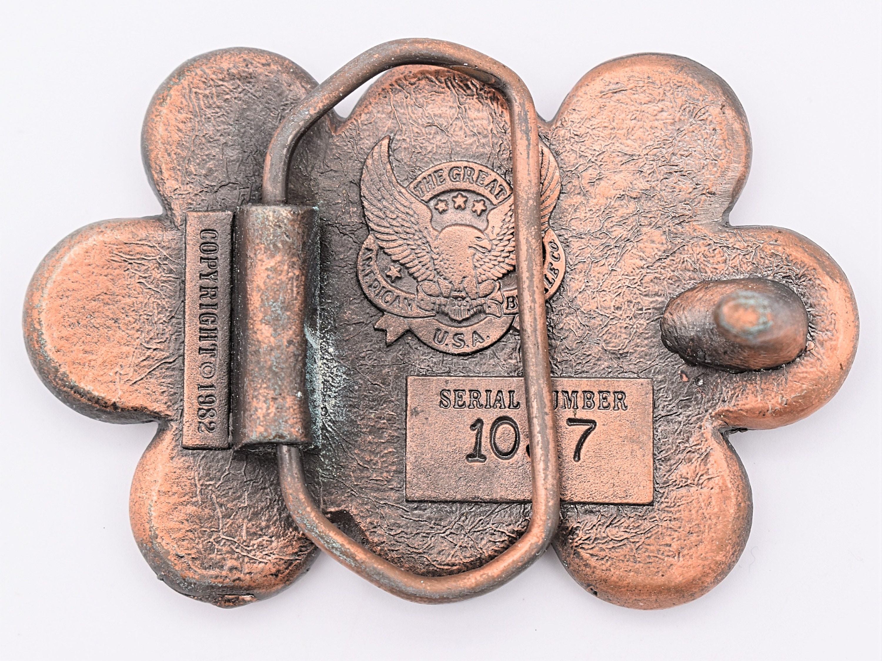 Vintage 1892 Indian Head Penny Belt Buckle Antique belt buckles with indian head penny and morgan dollar main image 3