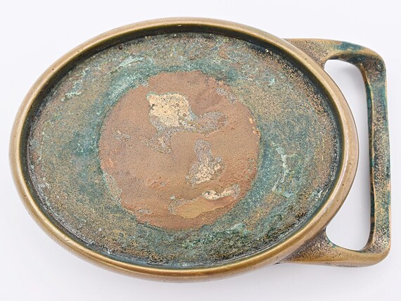 Tech Ether Guild Blank Solid Brass Vintage Belt B… - image 1