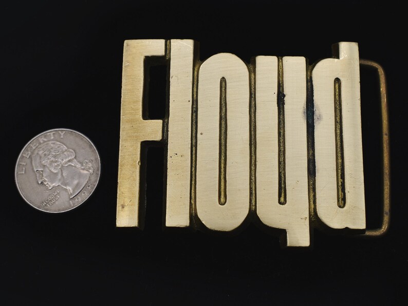 Floyd Name Solid Brass Vintage Belt Buckle